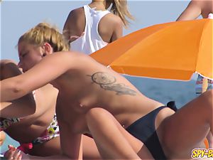 super-hot bikini teens thong bare-chested spycam Spy Beach